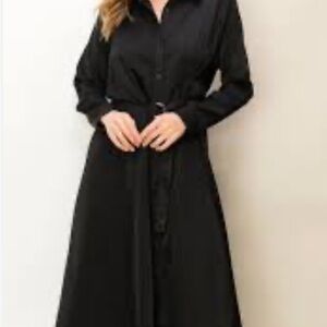 Alfani satin black dress size 14